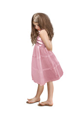 The girl in pink dress