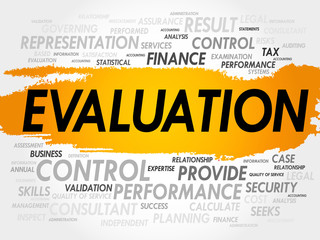 EVALUATION word cloud, business concept