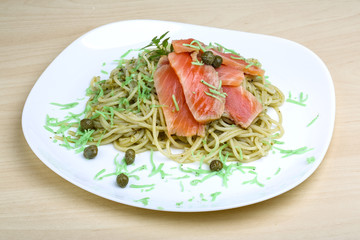 Pasta with salmon