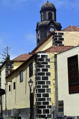 Fachada lateral de la parroquia Nuestra Señora de Francia. Puerto de la Cruz. Tenerife. Canarias