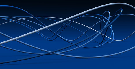 Wire on blue background