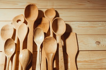 Kitchen Utensil, Wood, Table.