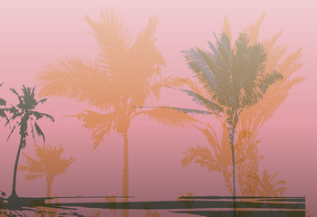 Obraz premium Palm tree print