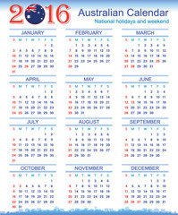 Australian Calendar 2016