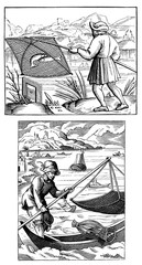 Medieval Fishers - Pêcheurs - 16th century