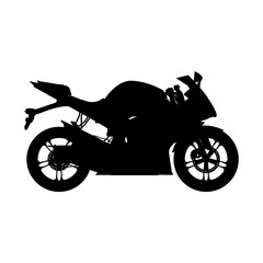 Motorcycle, silhouette sport bike