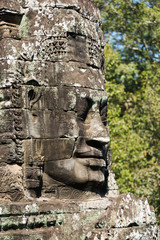 Giant face at Bayon Temple, Angkor Wat,Cambodia