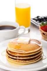 Breakfast, Pancake, Food.