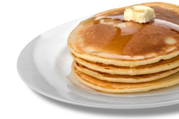 Pancake, Breakfast, Syrup.