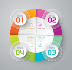 Infographic design template and marketing icons.