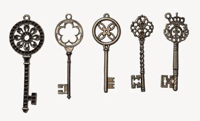 Set of decorative keys