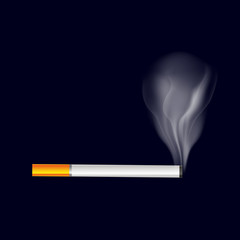 single isolated smoking cigarette vector symbol eps10