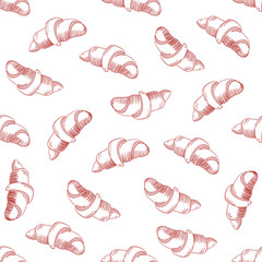 Croissant Seamless Pattern