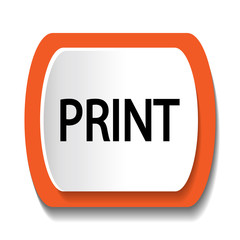 Vector icon with the word PRINT