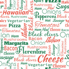 Pizza seamless pattern.