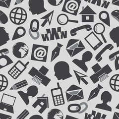 icons for business card and everyday use seamless pattern eps10