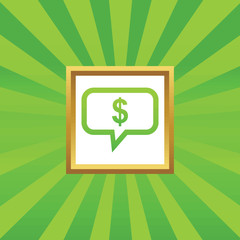 Dollar message picture icon