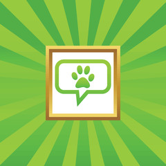 Paw message picture icon