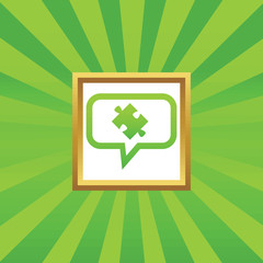 Puzzle message picture icon