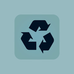 Pale blue recycle icon