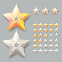 Fototapeta premium gold rating stars