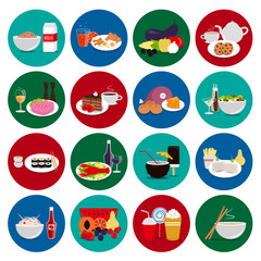 3D Flat Food Set: Vector Illustration, Graphic Design. Collection Of Colorful Icons. For Web, Websites, Print, Presentation Templates, Mobile Applications And Promotional Materials