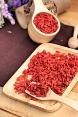 Dry red dried goji berries