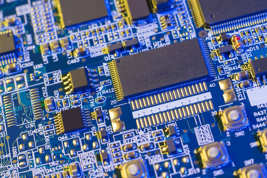 Blue motherboard