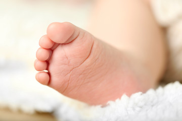Baby foot, closeup