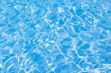 Fototapeta na wymiar Solar patches of light on water in pool