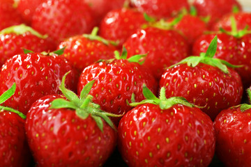 Ripe strawberries background