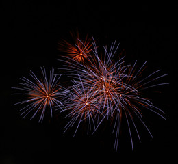 purple firework abstract background, happy new year