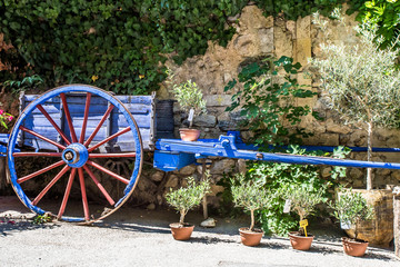 Cart with lavenders 