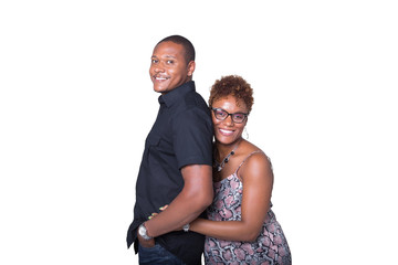 Portrait of a gorgeous African American couple isolated