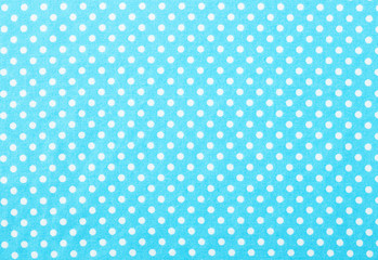 布地のクローズアップ　水玉模様