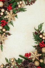 Naklejka na ściany i meble Christmas Decorative Border
