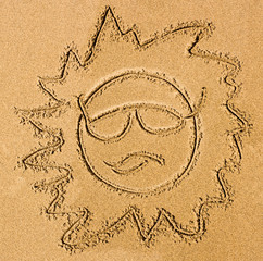 image of the sun on the sand