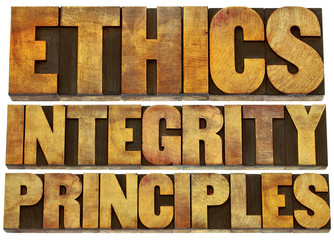 ethics, integrity and principles in wood type