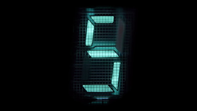 Numbers from 1 to 9 on a black and white background