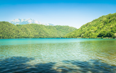 Levico Lake, a beautiful lake in Italy.