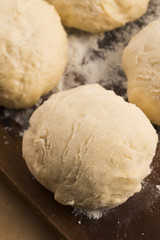 fresh dough ready for baking
