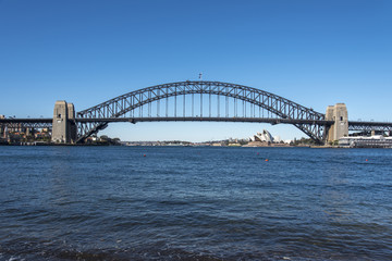 Fototapeta na wymiar Sydney Opera House, Harbour Bridge and downtown, Australia