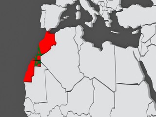 Map of worlds. Morocco.