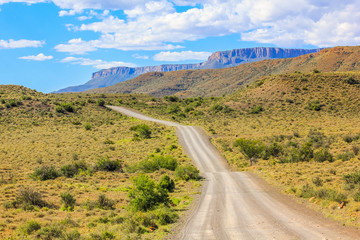 Gravel mountain road