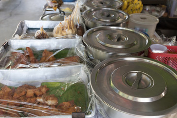 local food restaurant in the market, thailand