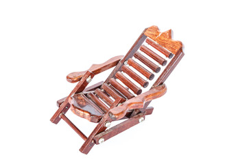 wooden chair isolated on white background.