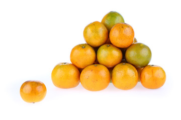 oranges fruit tropical isolated on white background