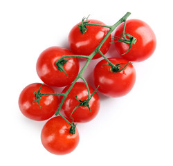 Cherry tomatoes isolated on white