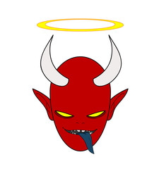 The Devil, a hand drawn vector illustration of a devil (editable).