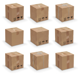 different boxes
